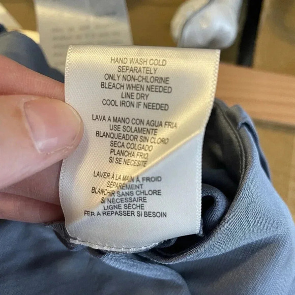 Shimmery NSR Pants Women's Size Small SILK SATIN Wide Leg HIGH-RISE PLEATED Blue - Picture 9 of 11